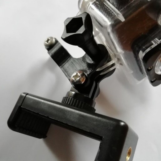 Download STL file Ski Pole Camera Bracket Selfie Stick & Phone Holder